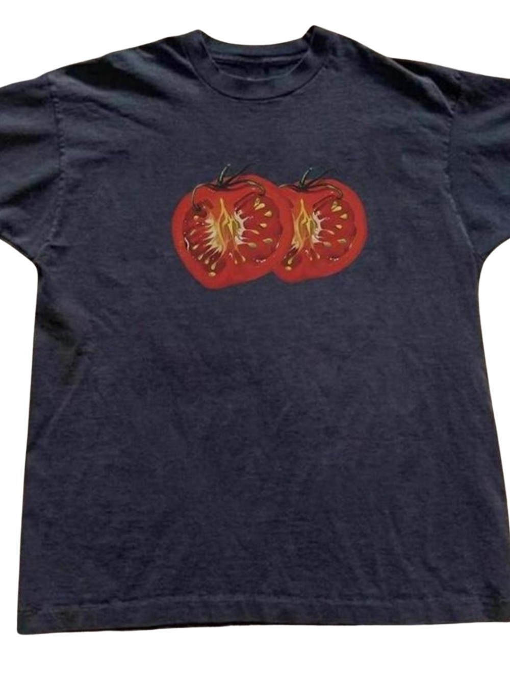 Gildan Black Short Sleeve Tee with Red Tomato Graphic